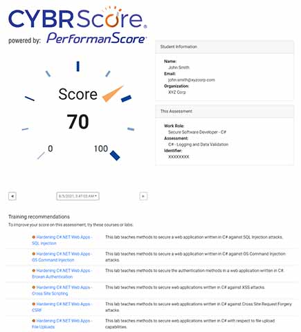 CYBRScore Sample Assessment Report