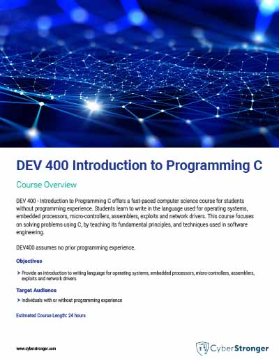 DEV400 – Introduction to Programming C