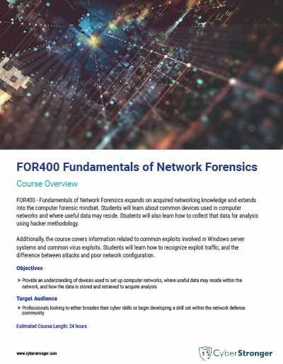 FOR400 – Fundamentals of Network Forensics