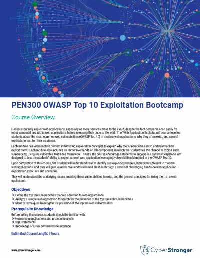 PEN300 – OWASP Top 10 Exploitation Bootcamp